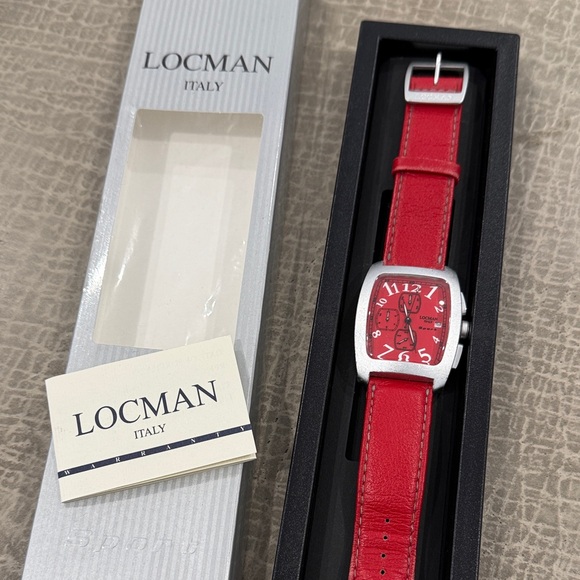 Locman Accessories - Locman Sport Red Leather Watch